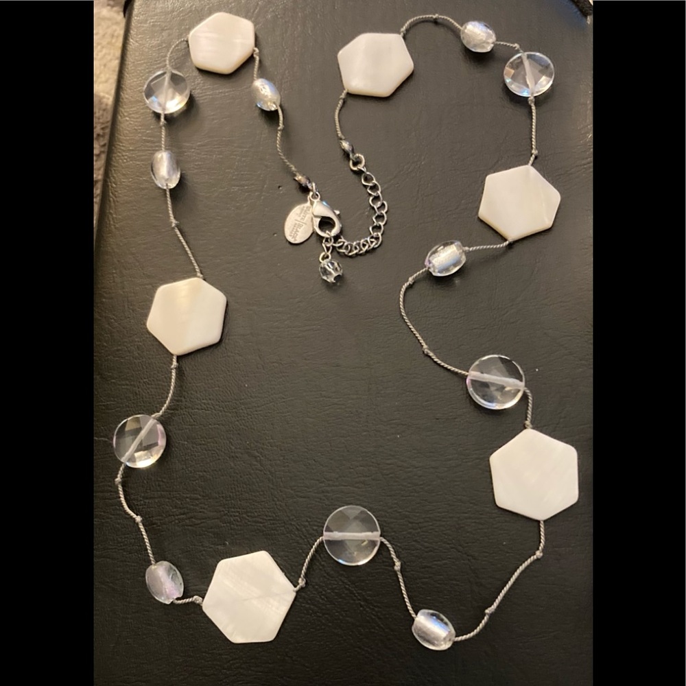 WHBM MOP & Glass Beaded Necklace - Picture 3 of 7